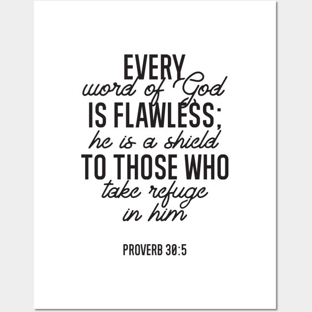 Proverb 30:5 Bible Verse Wall Art by FlinArt